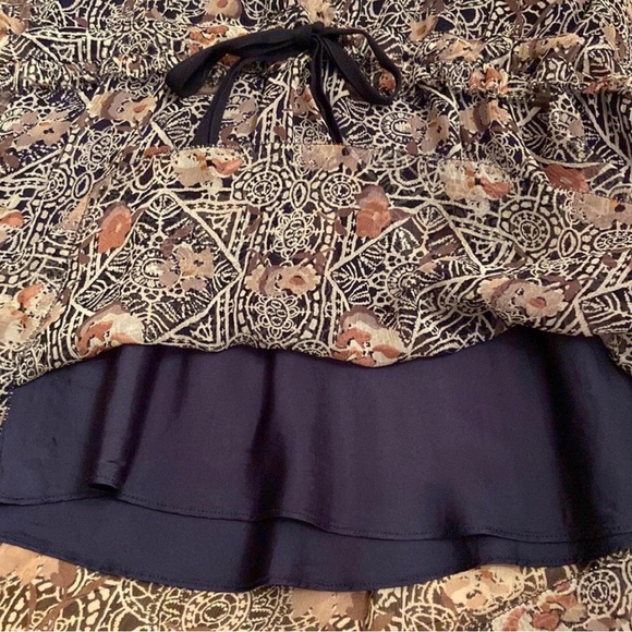 JUICY COUTURE Silk Floral Printed Tie Waist Tunic - Picture 9 of 10